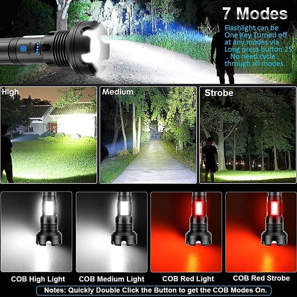 🔥 BIG SALE - 49% OFF🔥🔥 - LED Rechargeable Tactical Laser Flashlight 90000 High Lumens