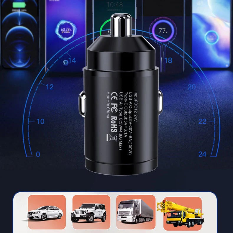 🔥 49% OFF🔥-Multi Compatible 100W Fast Charging Car Charger