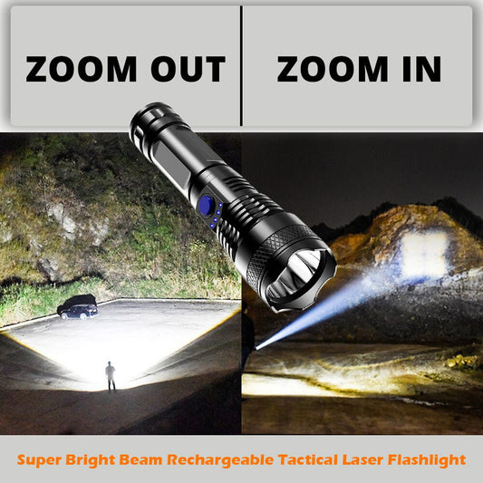 🔥 Promotion- SAVE 49%🔥🔥LED Rechargeable Tactical Laser Flashlight