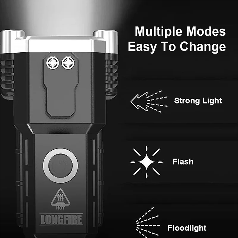 49% 0FF 🔥🔥 - Super Bright Rechargeable LED Handheld Flashlight Portable